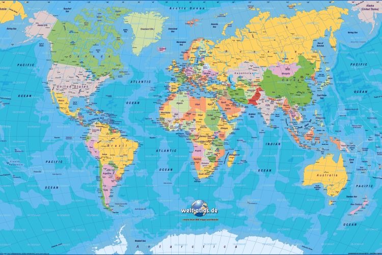 Bản đồ các nước trên thế giới, Click vào hình để xem kích thước lớn